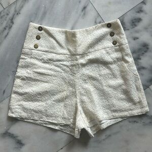 Lucca Couture White Lace Shorts